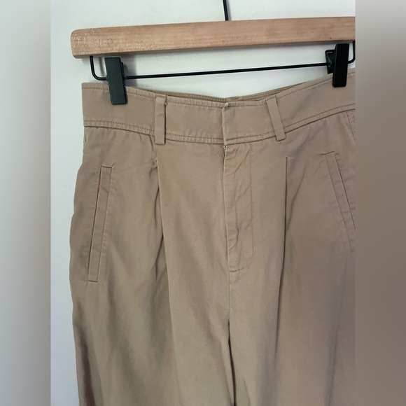 Everland Wide Leg Baggy Lyocell Tan High Rise Pants Size 2 Short - Picture 3 of 11